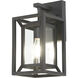 Great Outdoors Harbor View 1 Light 12.13 inch Sand Coal Outdoor Wall Mount in Clear Glass